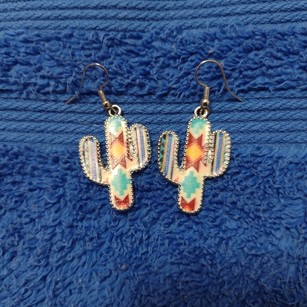 Native American Indian cactus earrings